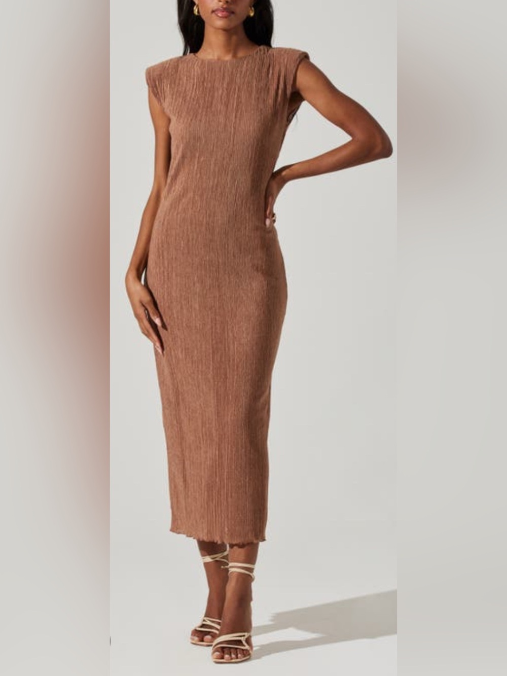 ASTR the Label Plissé Maxi Dress